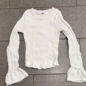 Free People Cuffing Season Ribbed Top